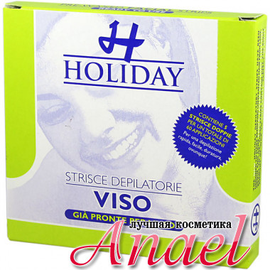 Holiday Depilatori Восковые полоски для депиляции лица Face Depilatory Strips (10 листов по 6 полосок)