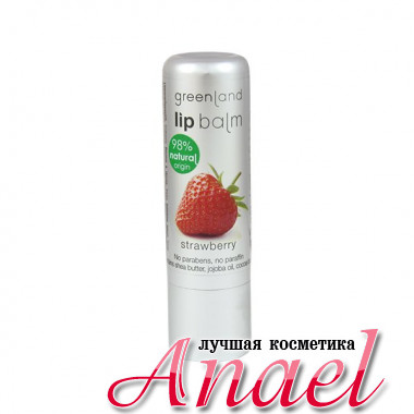 Greenland Бальзам для губ Клубника Lip Balm (3,9 гр)