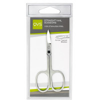 QVS Маникюрные ножницы с прямыми лезвиями и клиновидными кончиками Straight Nail Scissors