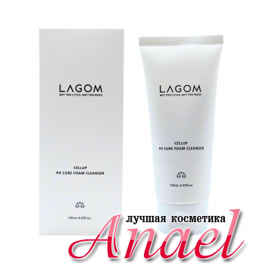 LAGOM Увлажняющая слабокислотная пенка для умывания Cellup PH Cure Foam Cleanser (120 мл)