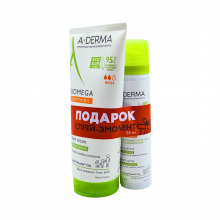 A-Derma Смягчающий крем Экзомега Exomega Control Emollent Cream Anti-Scratching + спрей-эмолент Экзомега в подарок (200 мл+ 50 мл)