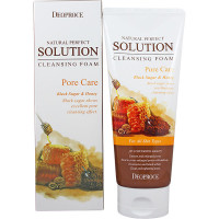 Deoproce Пенка с черным сахаром и медом для глубокой очистки пор Natural Perfect Solution Cleansing Foam Pore Care (170 гр)  