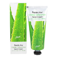 Farm Stay Успокаивающий крем для рук «Видимая разница» с экстрактом алоэ Visible Difference Hand Cream Aloe Vera 97% (100 мл)