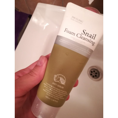 3W Clinic Очищающая пенка с улиточным муцином для жирной кожи Snail Foam Cleansing Anti-Sebum (100 мл)