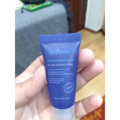 IsNtree Миниатюра увлажняющей ночной маски с гиалуроном для лица Hyaluronic Acid Water Sleeping Mask (15 мл)